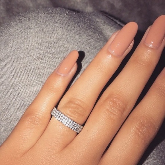 💍NEW 925 Silver Diamond Triple Full Eternity Ring - Picture 6 of 7